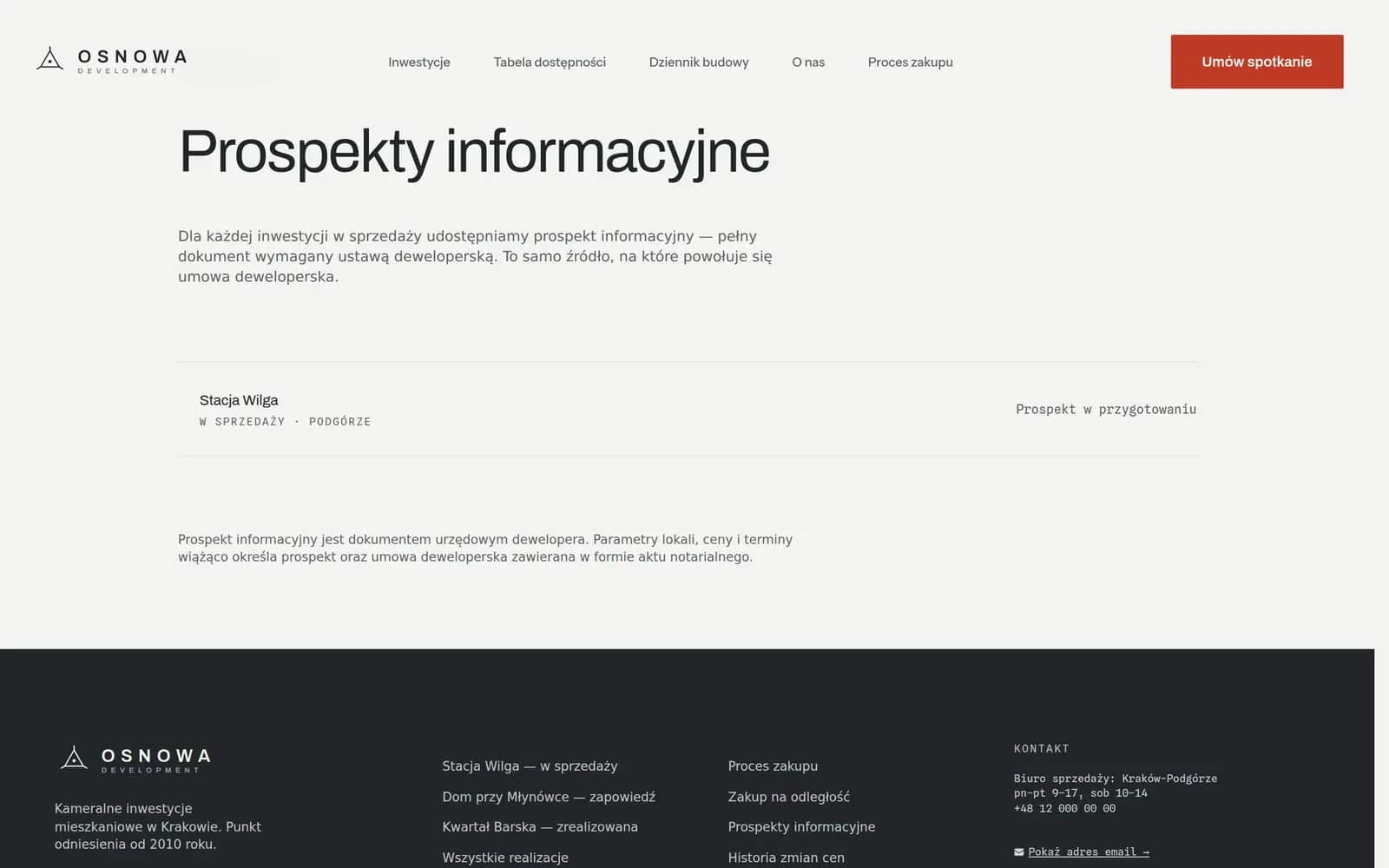 Prospekty informacyjne